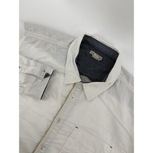 Carbon2Cobalt XL White Button Down Long Sleeve 100% Cotton Blend‎ Men's